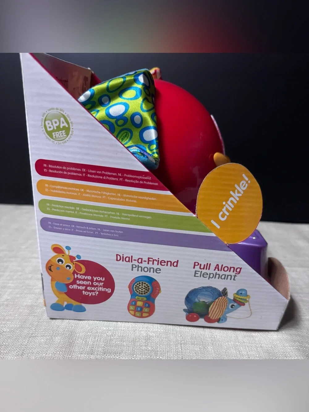 PLAYGRO - Baby Red Elephant Shape Sorter Toy - Kids Learning Toy